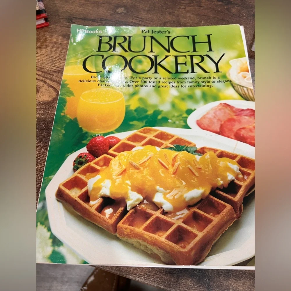 Brunch cookbooks: Pat Jester’s Brunch Cookery and Brunch by Jennifer Donovan